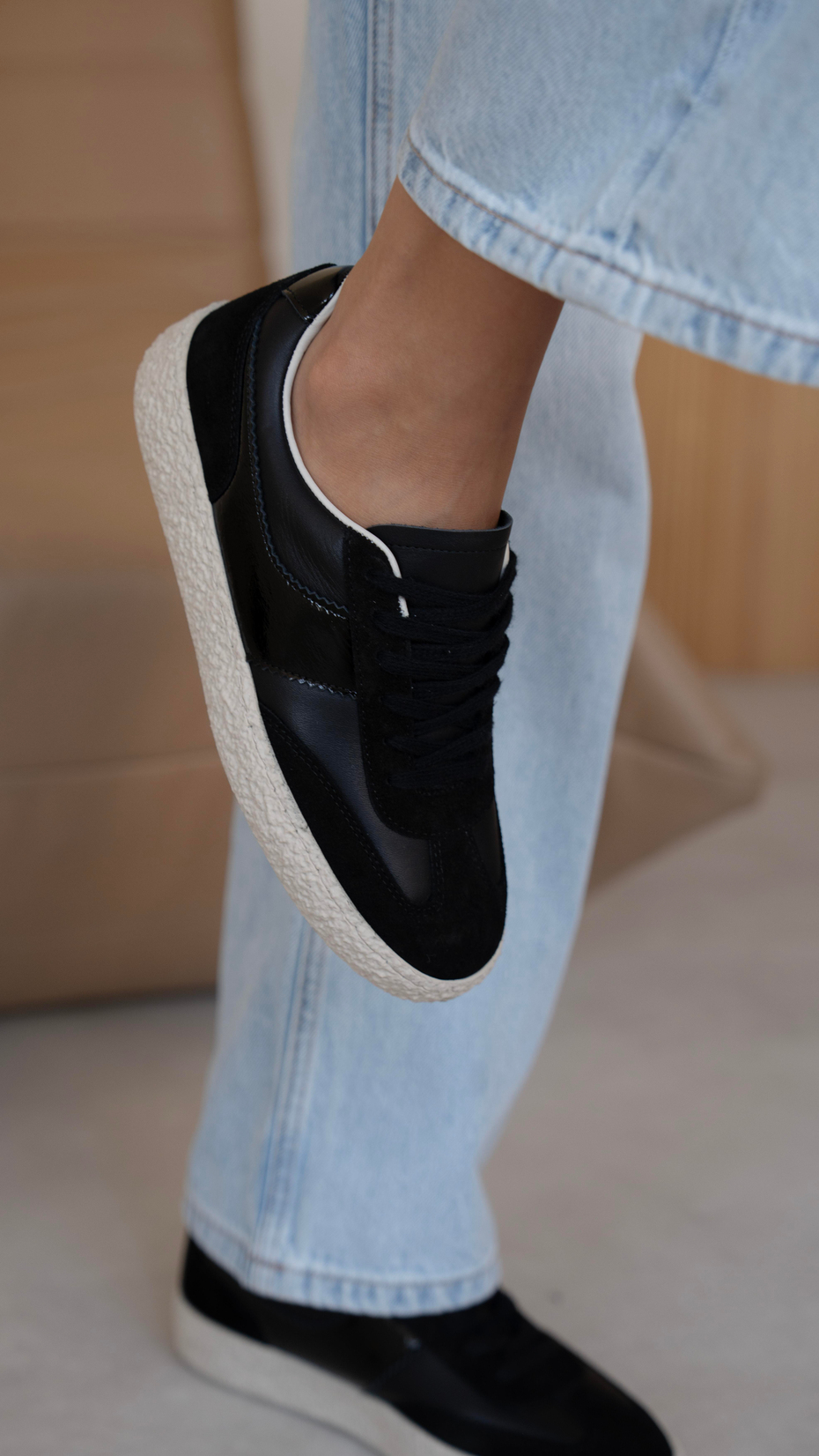 Pavlidis Siyah Süet- Siyah   Hakiki Deri   Spor Ayakkabı