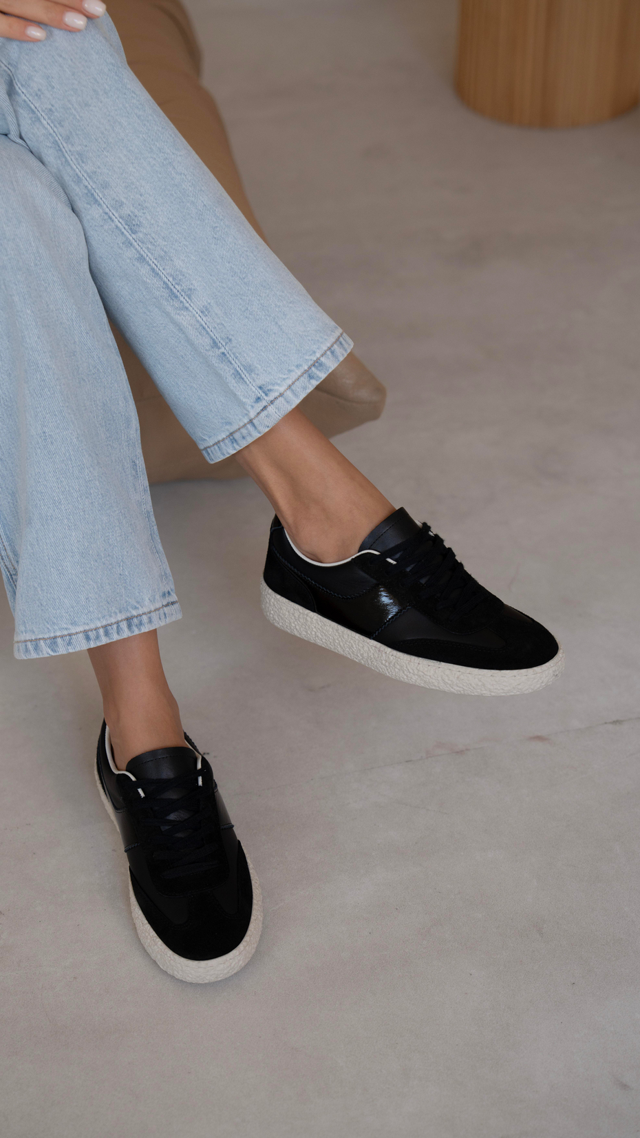 Pavlidis Siyah Süet- Siyah   Hakiki Deri   Spor Ayakkabı