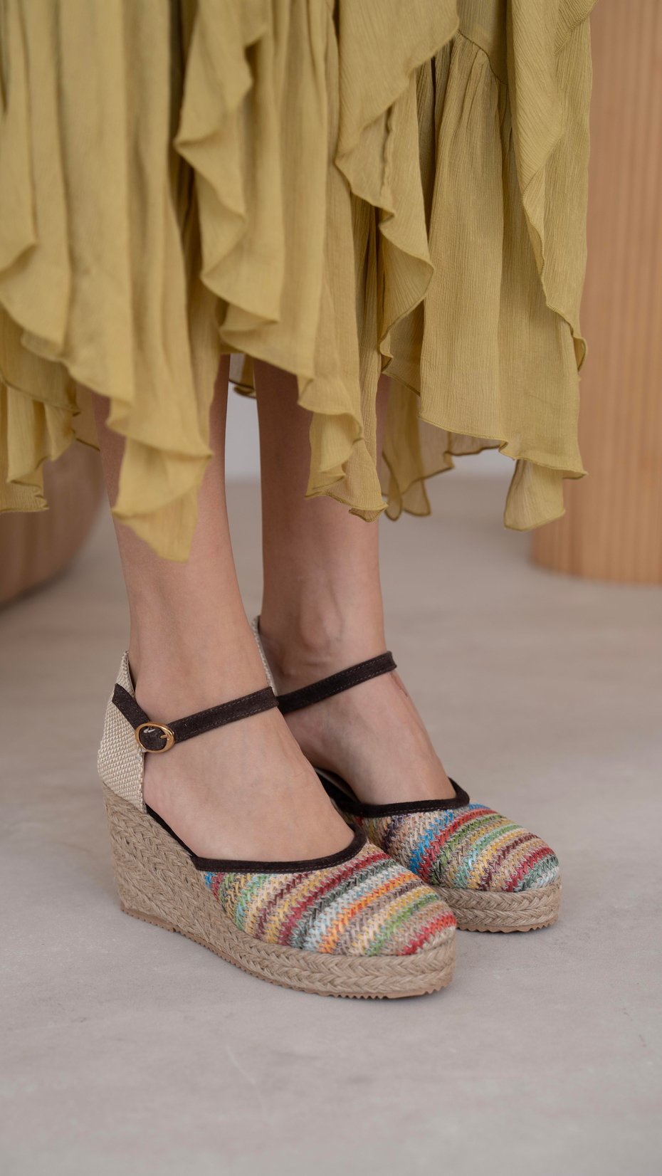 Pekin Multi Hasır   Hakiki Deri   Sandalet