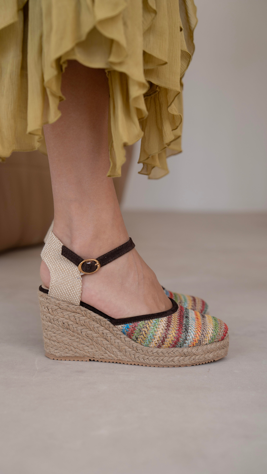 Pekin Multi Hasır   Hakiki Deri   Sandalet