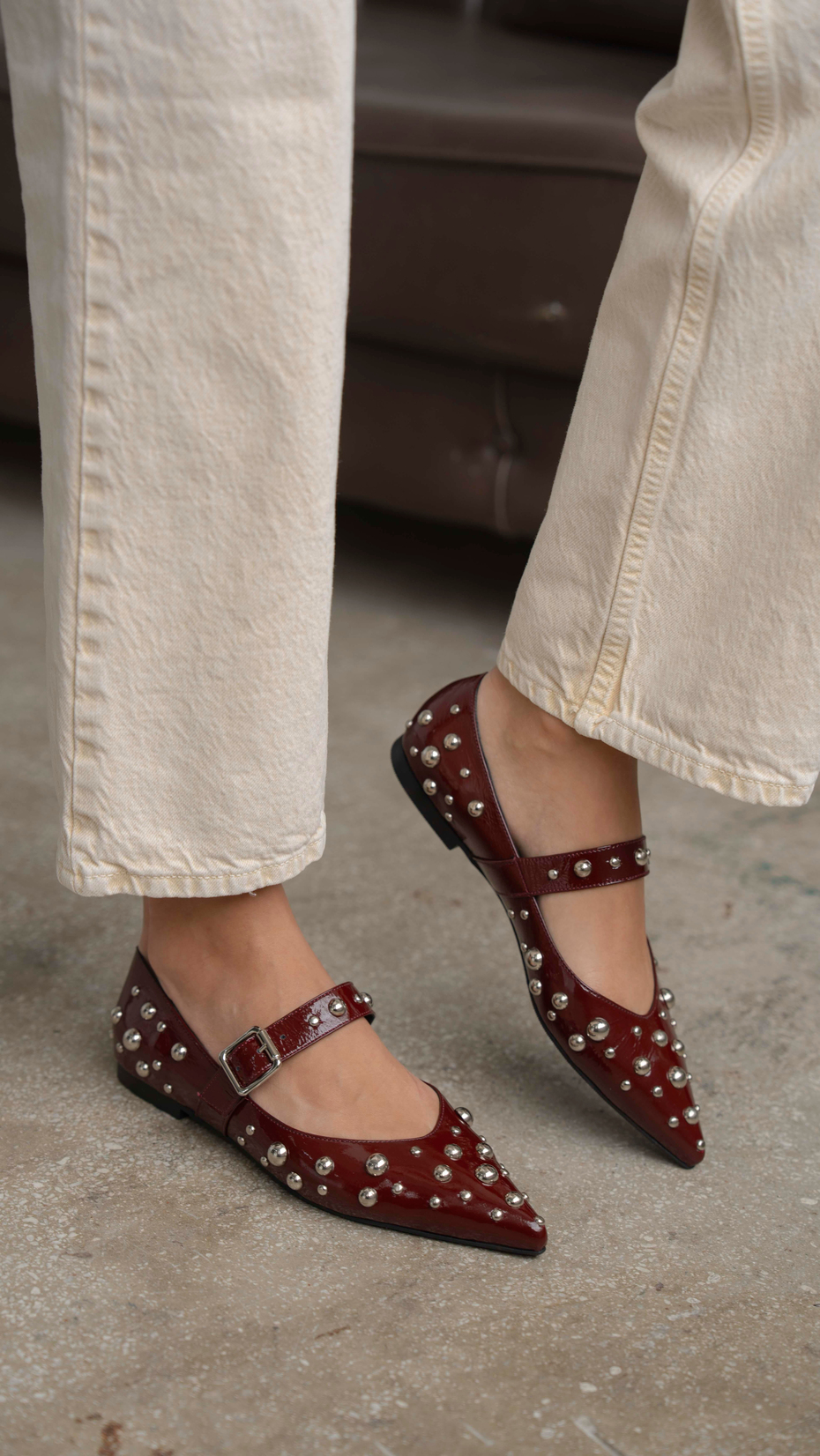 Perkins Bordo Rugan   Hakiki Deri   Babet