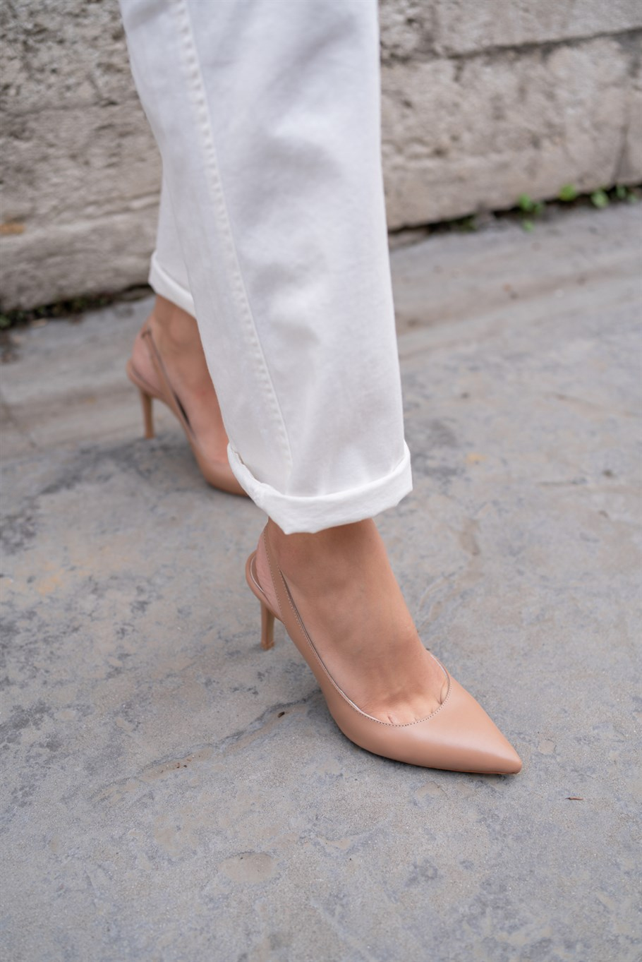 Perla Nude Deri   Stiletto