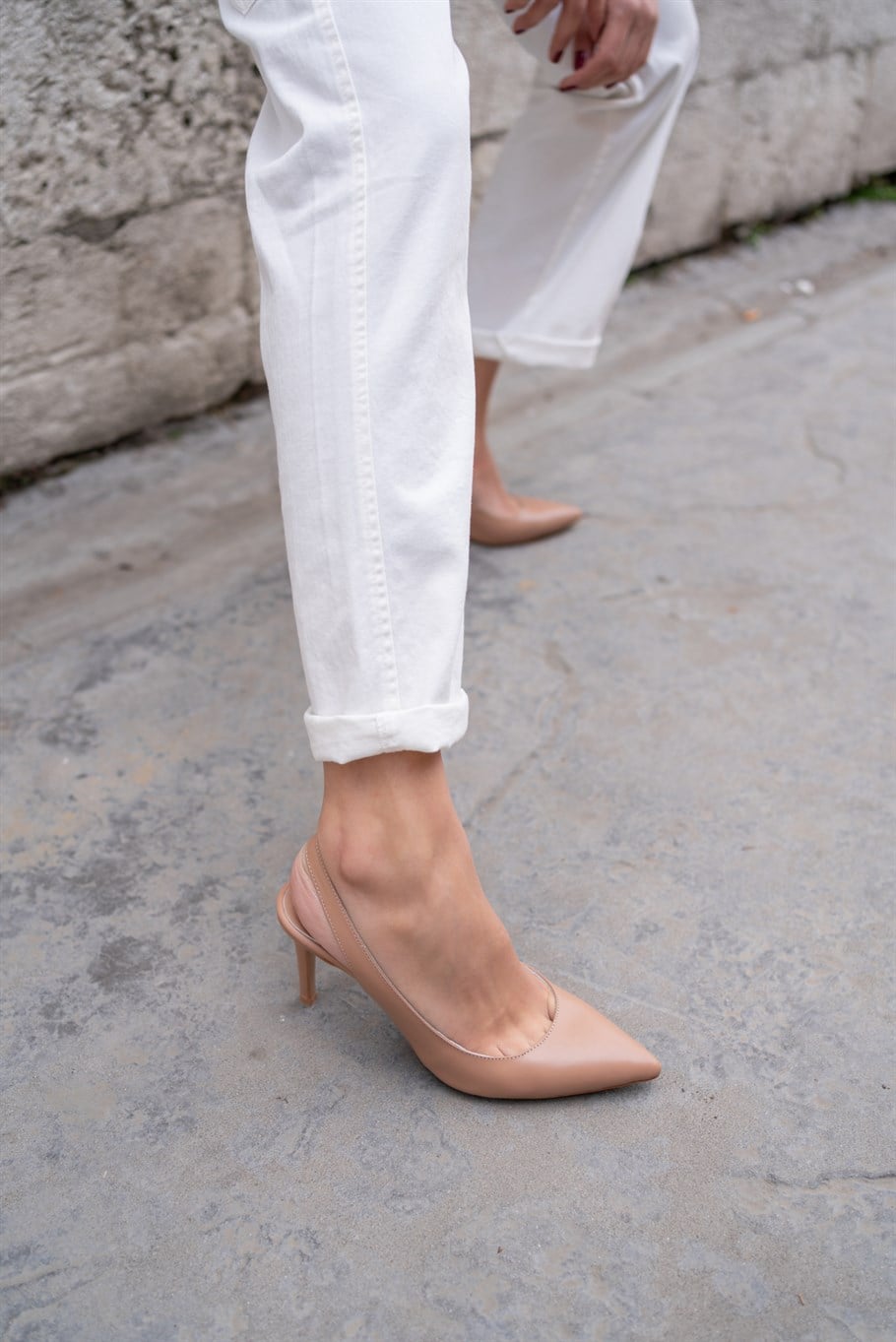 Perla Nude Deri   Stiletto