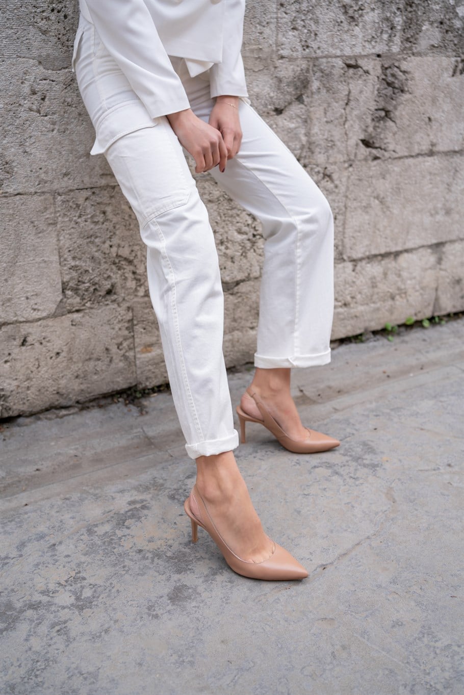 Perla Nude Deri   Stiletto