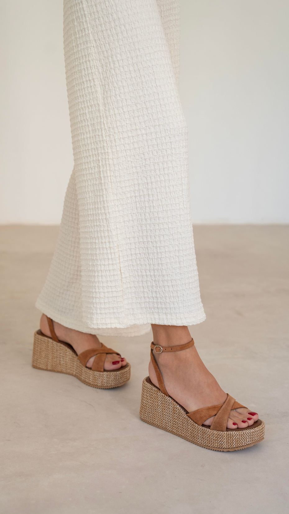 Pescare Taba Süet   Hakiki Deri   Sandalet