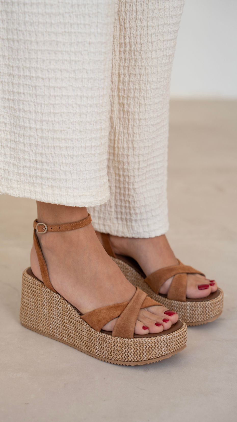 Pescare Taba Süet   Hakiki Deri   Sandalet