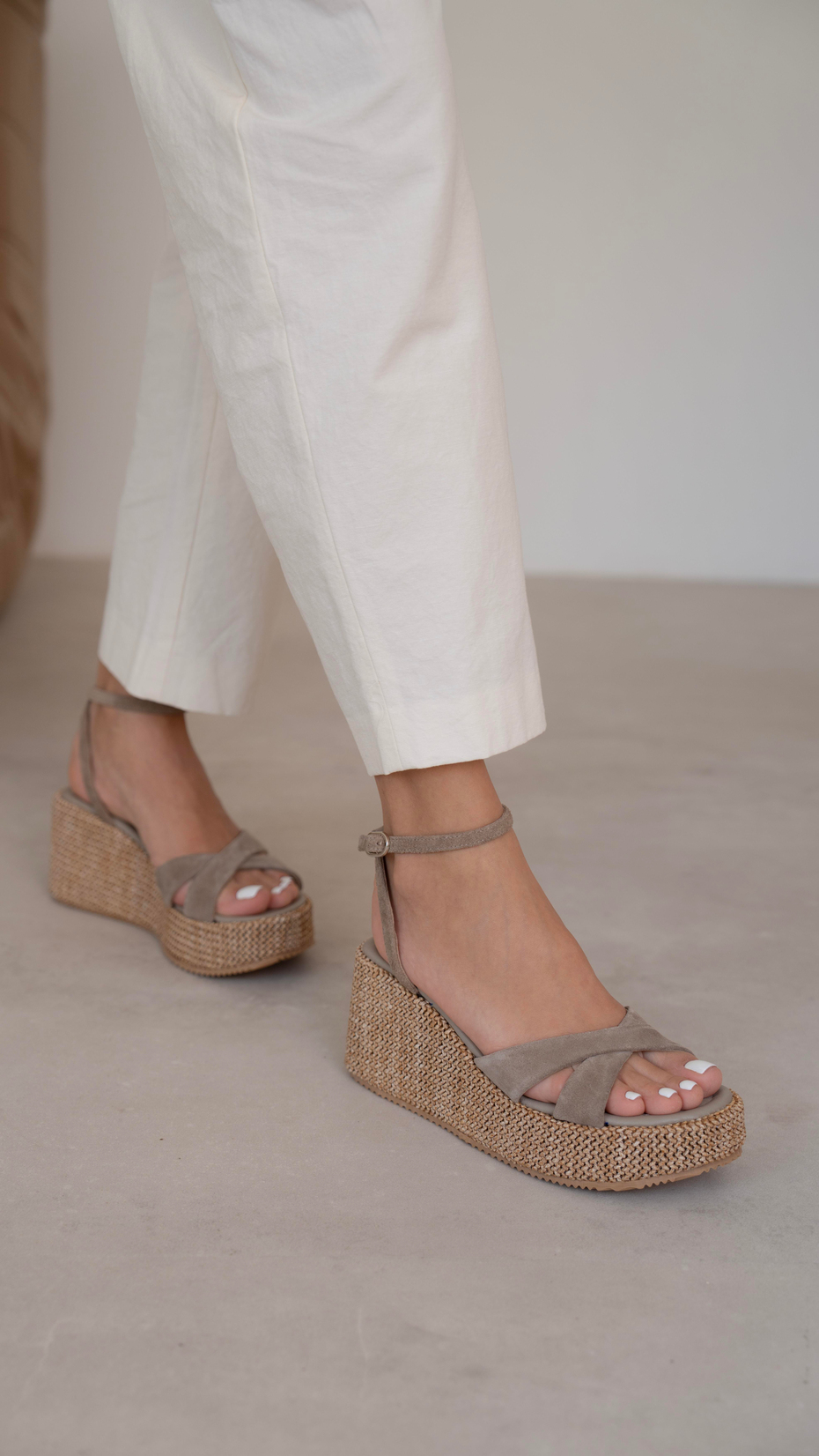 Pescare Vizon Süet   Hakiki Deri   Sandalet