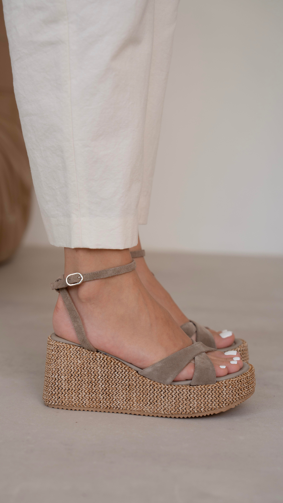 Pescare Vizon Süet   Hakiki Deri   Sandalet