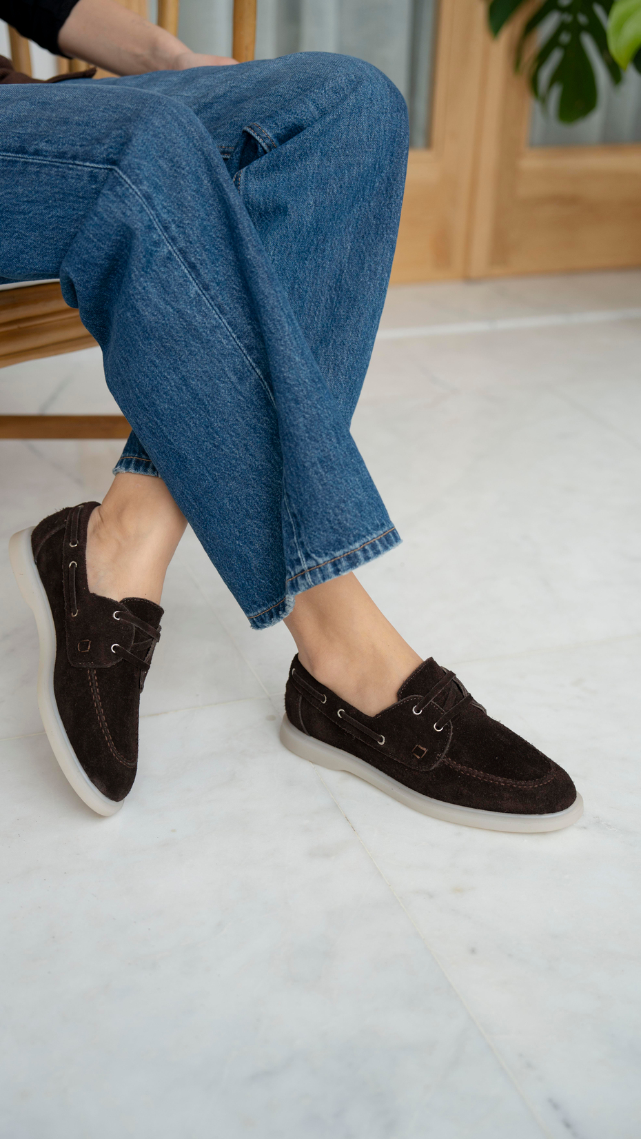 Powell Kahve Süet   Hakiki Deri   Makosen Ayakkabı