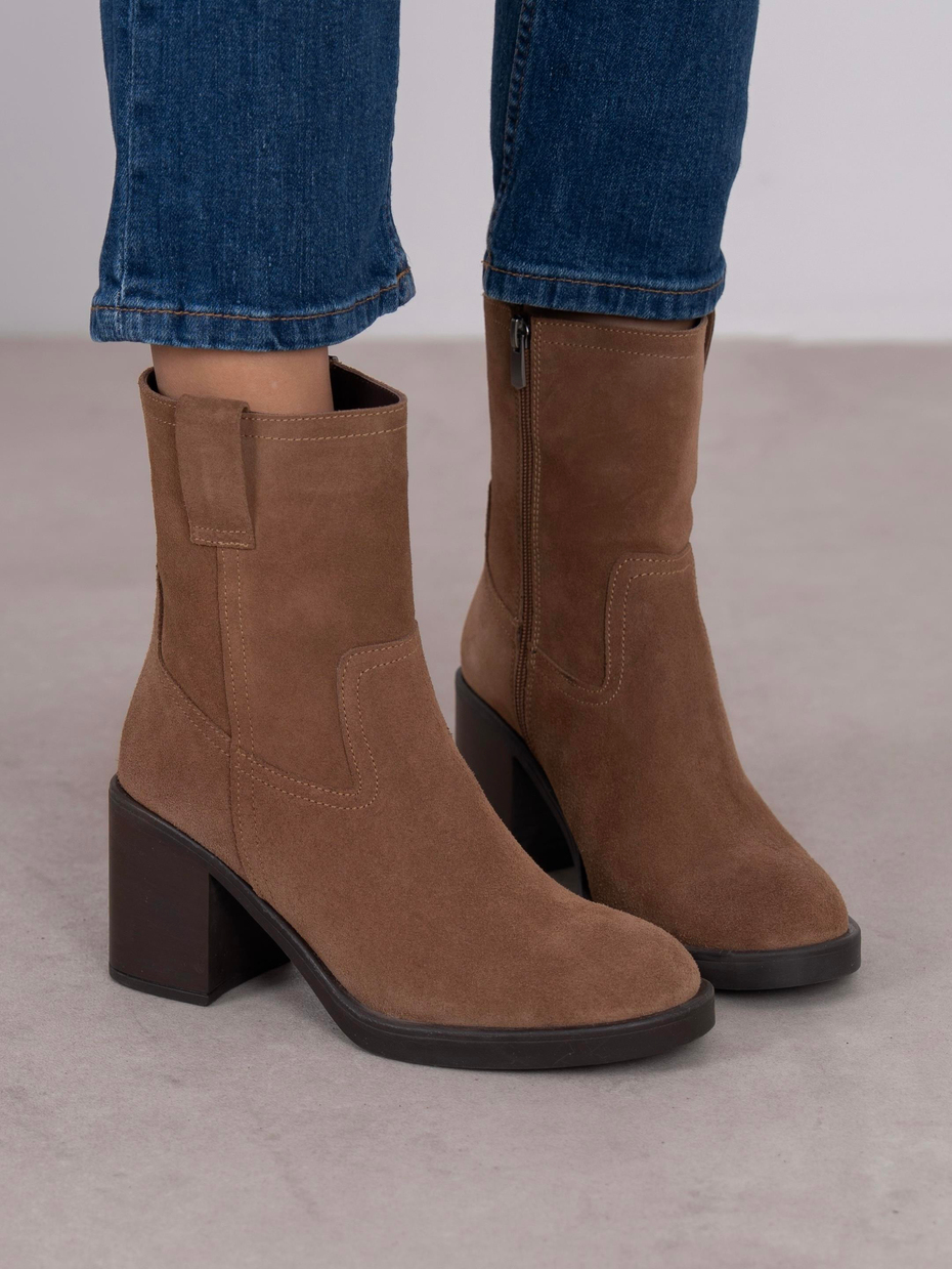 Priya Camel Süet Hakiki Deri Kadın Bot