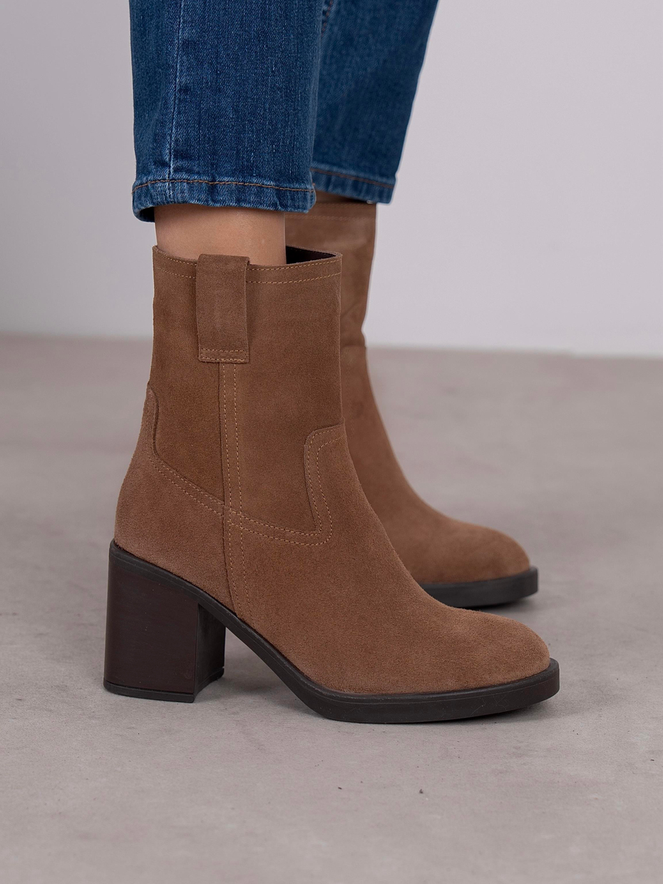Priya Camel Süet Hakiki Deri Kadın Bot