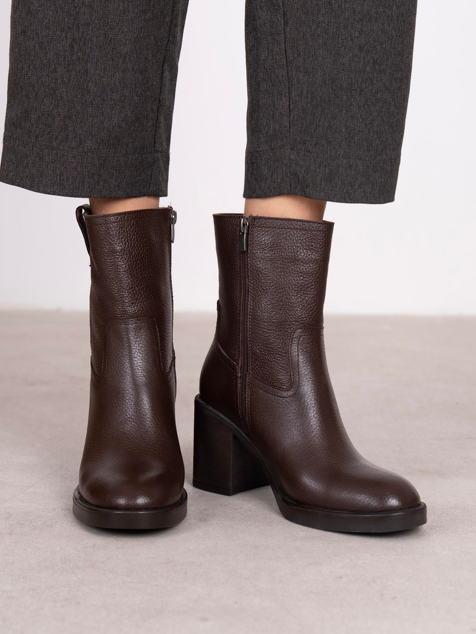 Priya Kahve Hakiki Deri Kadın Bot