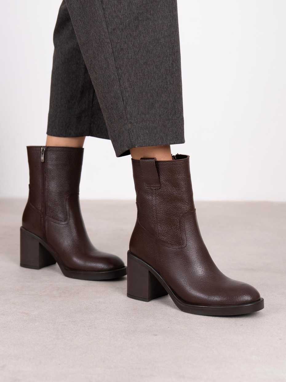 Priya Kahve Hakiki Deri Kadın Bot