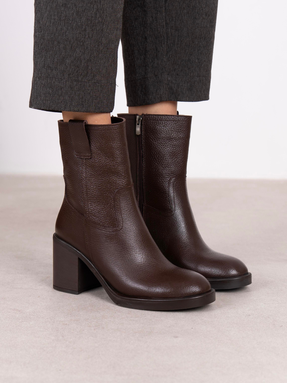 Priya Kahve Hakiki Deri Kadın Bot