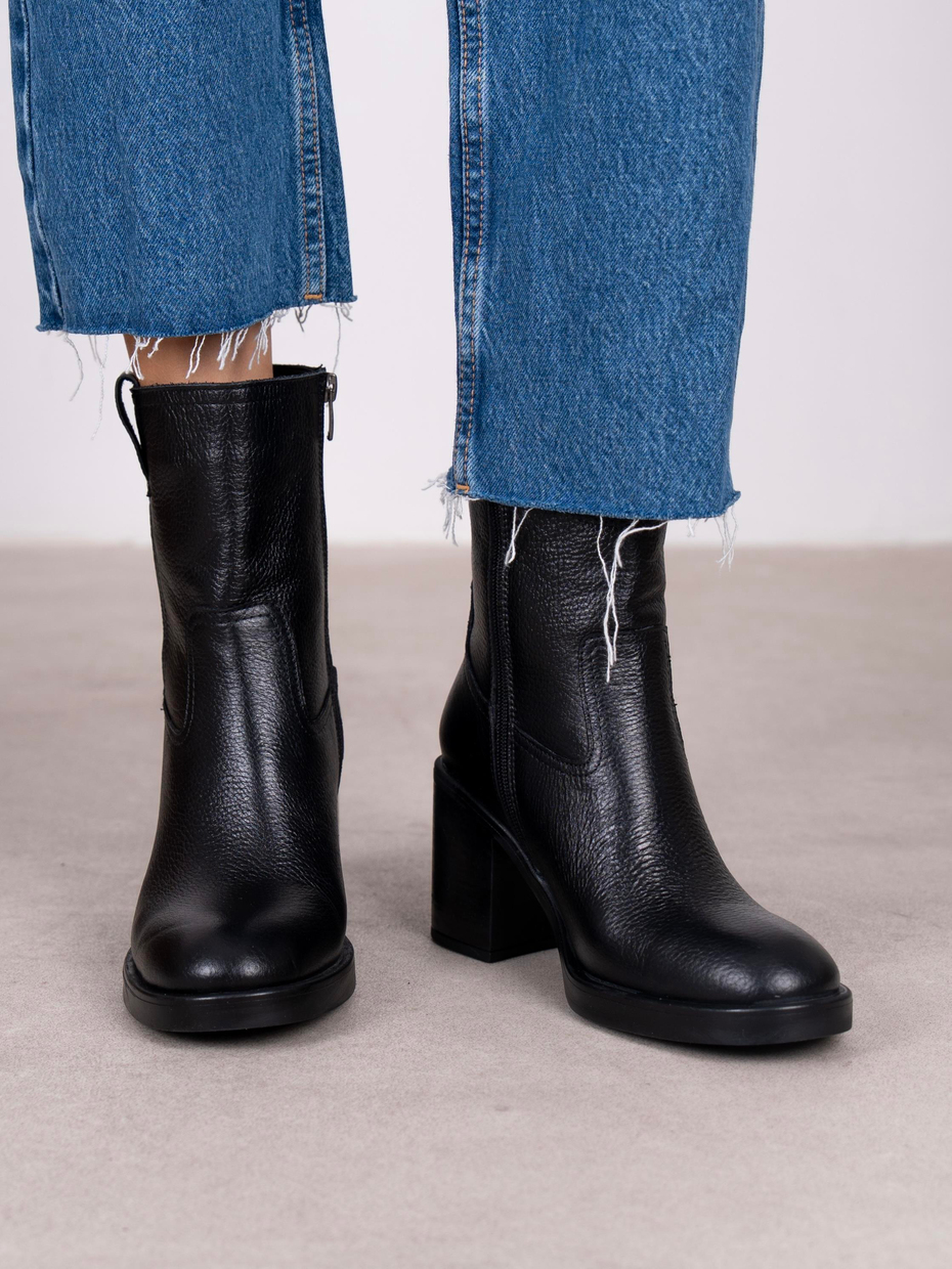 Priya Siyah Hakiki Deri Kadın Bot