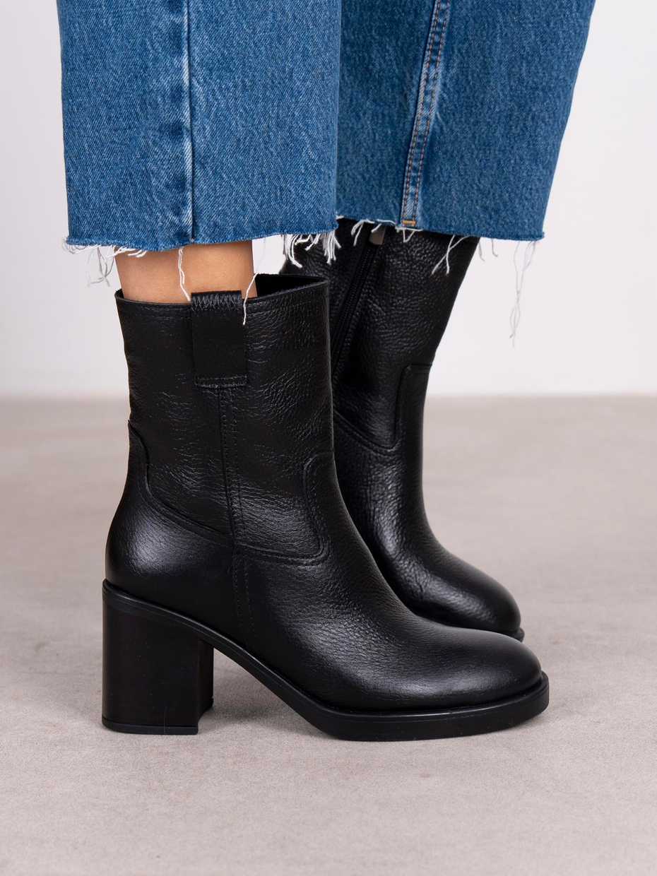 Priya Siyah Hakiki Deri Kadın Bot
