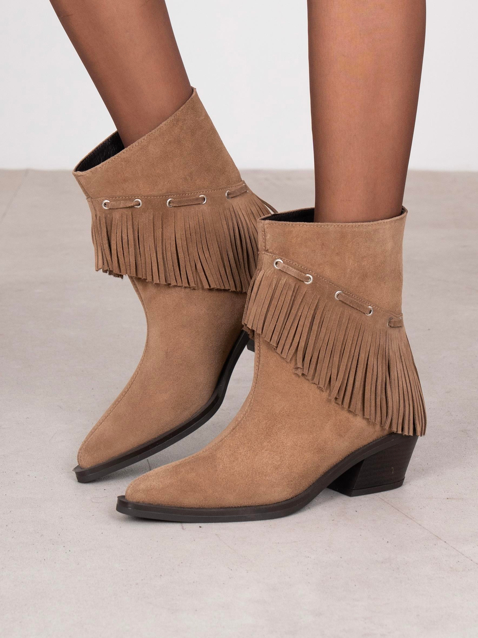 Puchi Camel Süet Hakiki Deri Kadın Bot