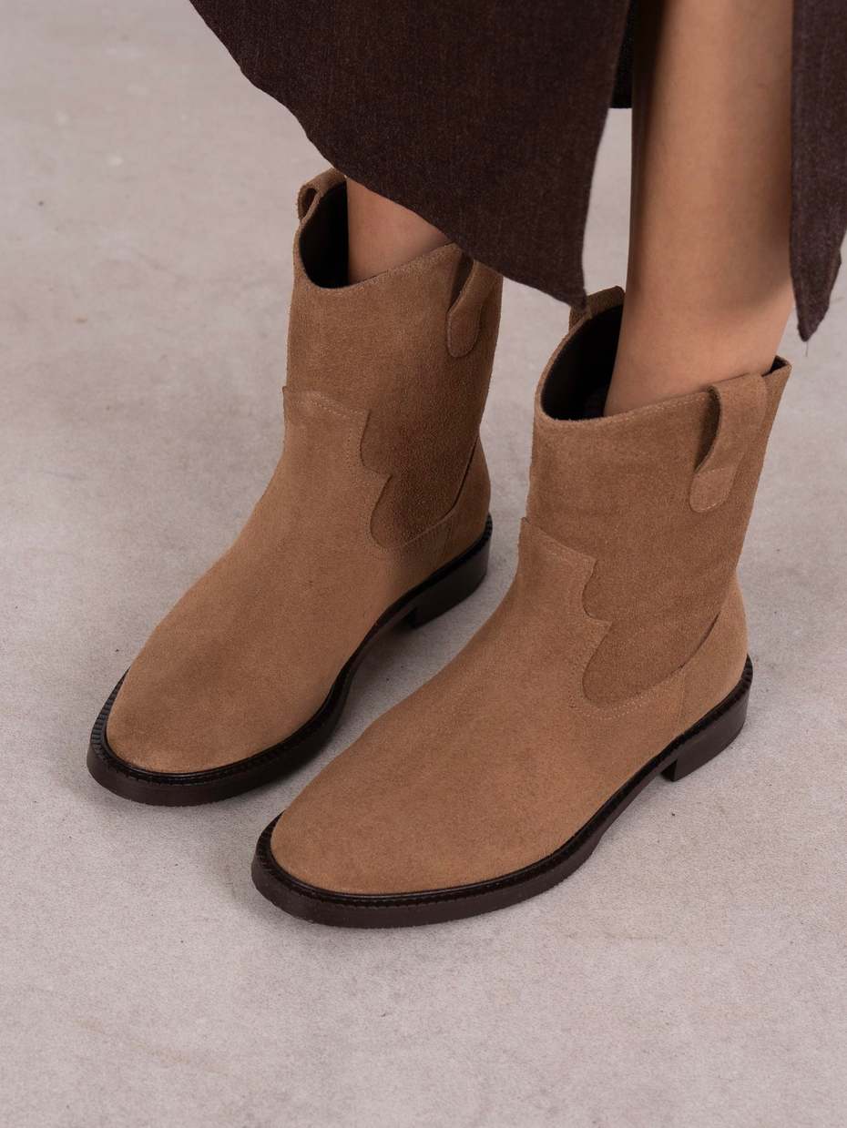 Rasmus Camel Süet Hakiki Deri  Bot