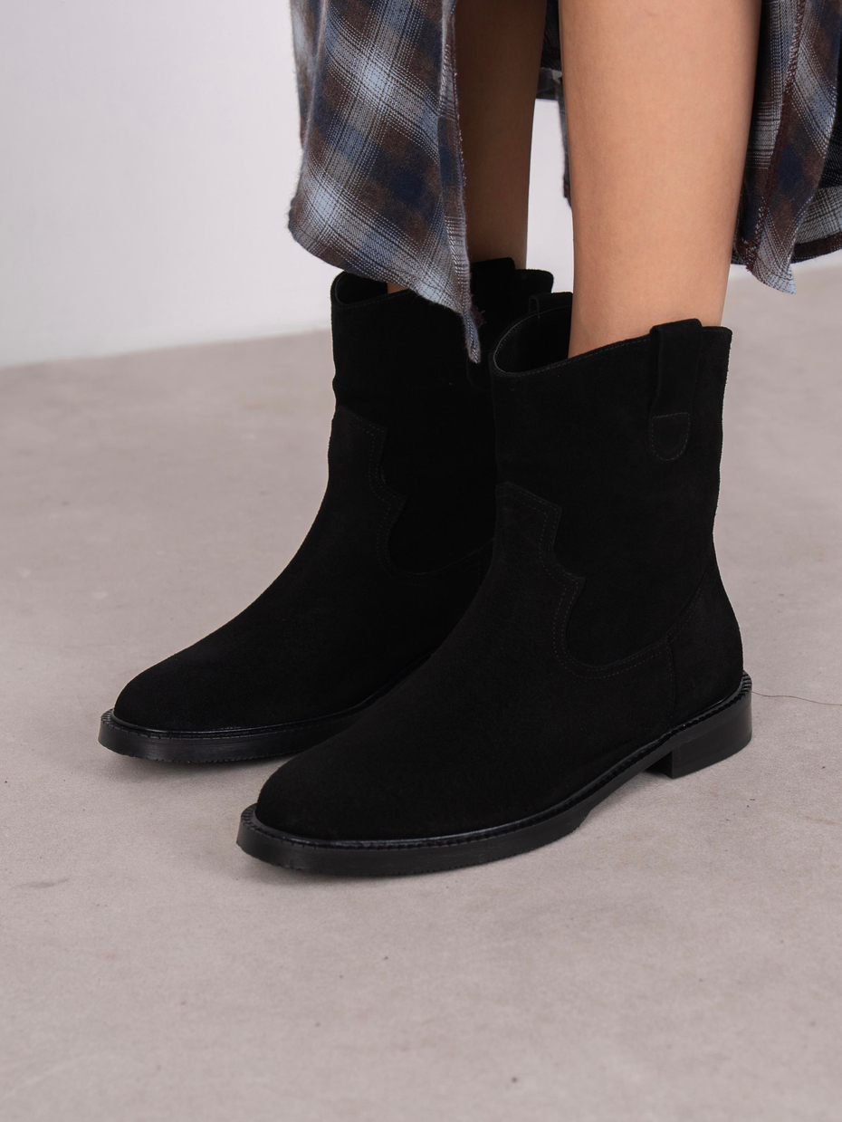 Rasmus Siyah Süet Hakiki Deri  Bot