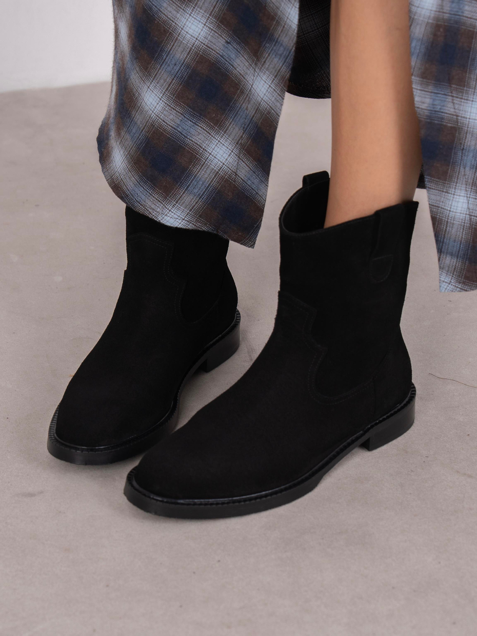 Rasmus Siyah Süet Hakiki Deri  Bot