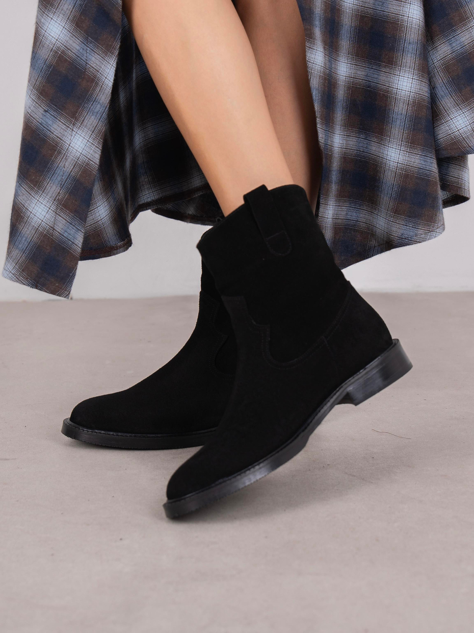 Rasmus Siyah Süet Hakiki Deri  Bot