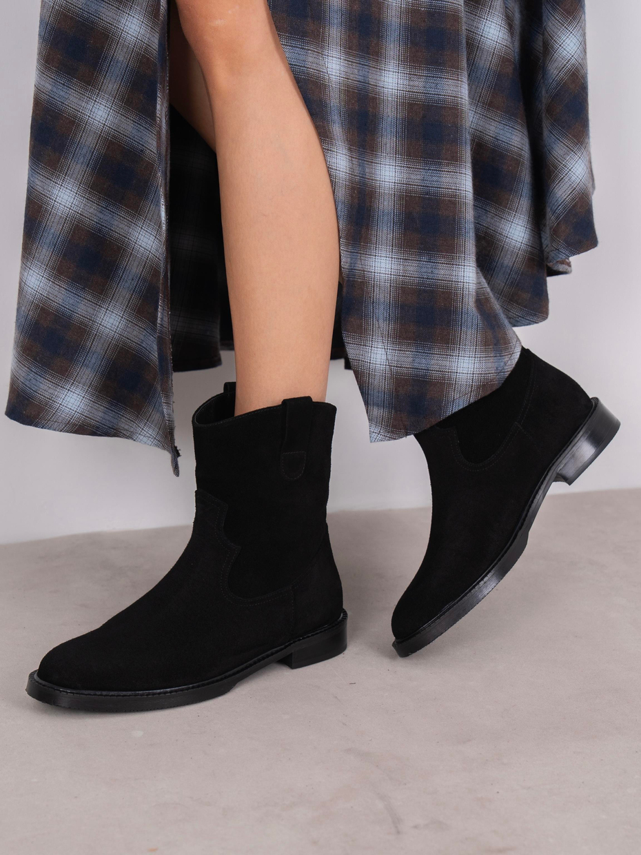 Rasmus Siyah Süet Hakiki Deri  Bot