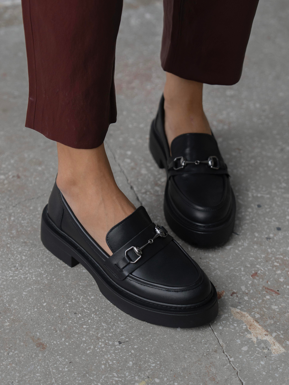 Ruel Siyah Hakiki Deri Kadın MAKOSEN