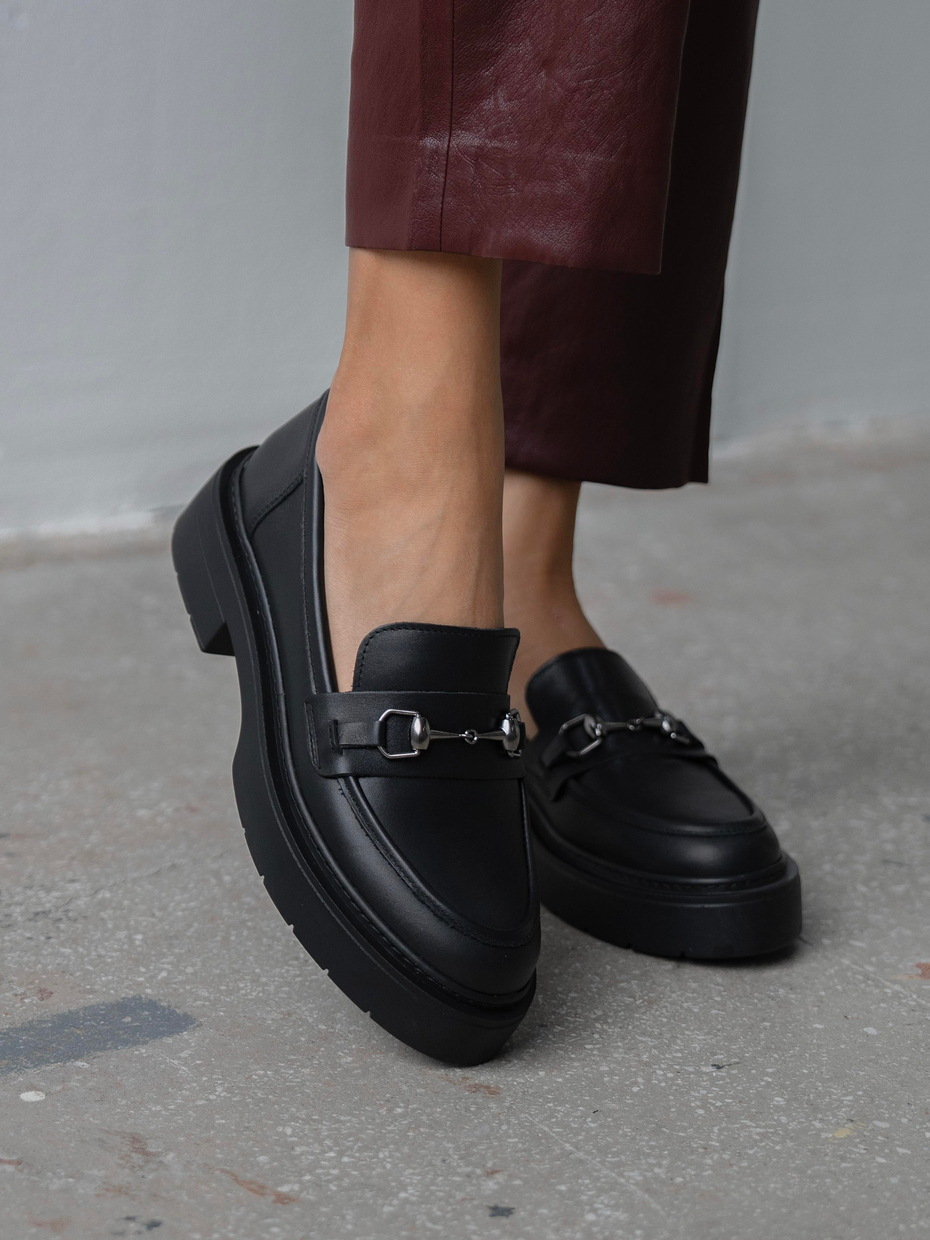 Ruel Siyah Hakiki Deri Kadın MAKOSEN