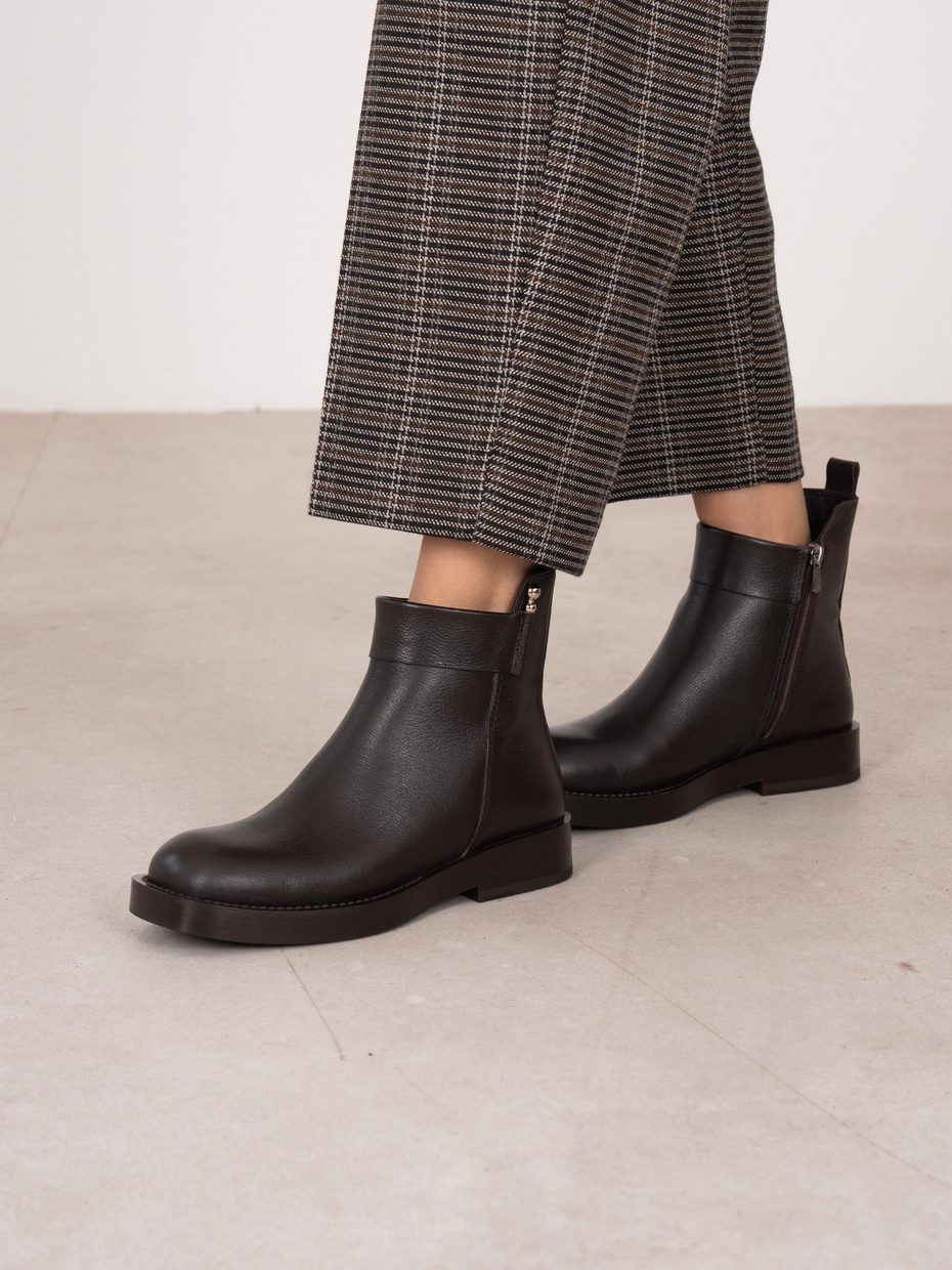 Ruth Kahve Hakiki Deri Kadın Bot