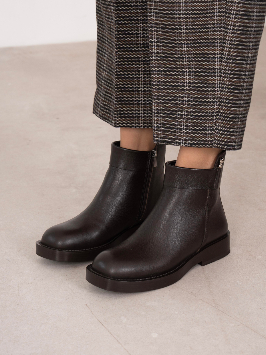 Ruth Kahve Hakiki Deri Kadın Bot