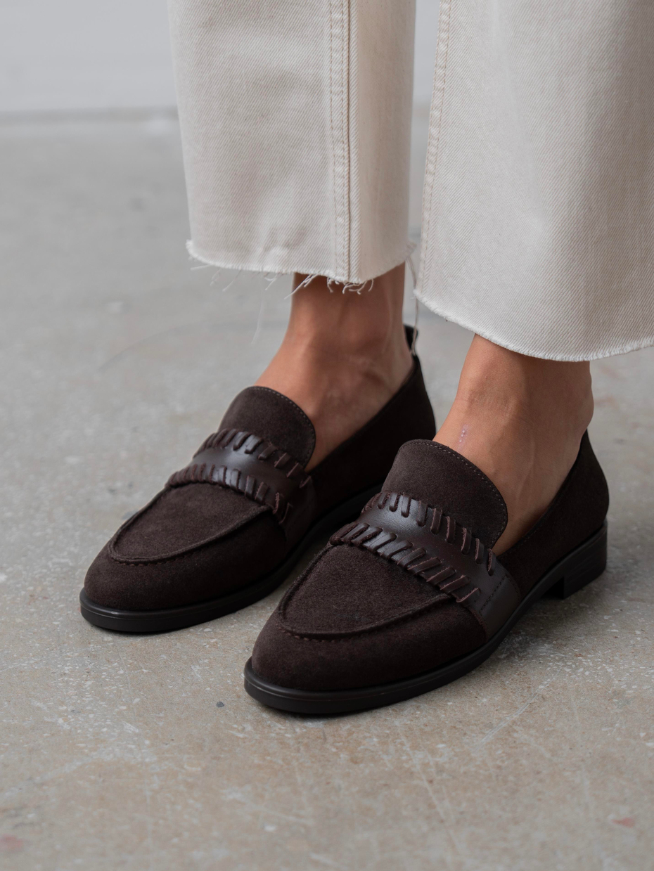 Rynor Kahve Süet Hakiki Deri Kadın MAKOSEN