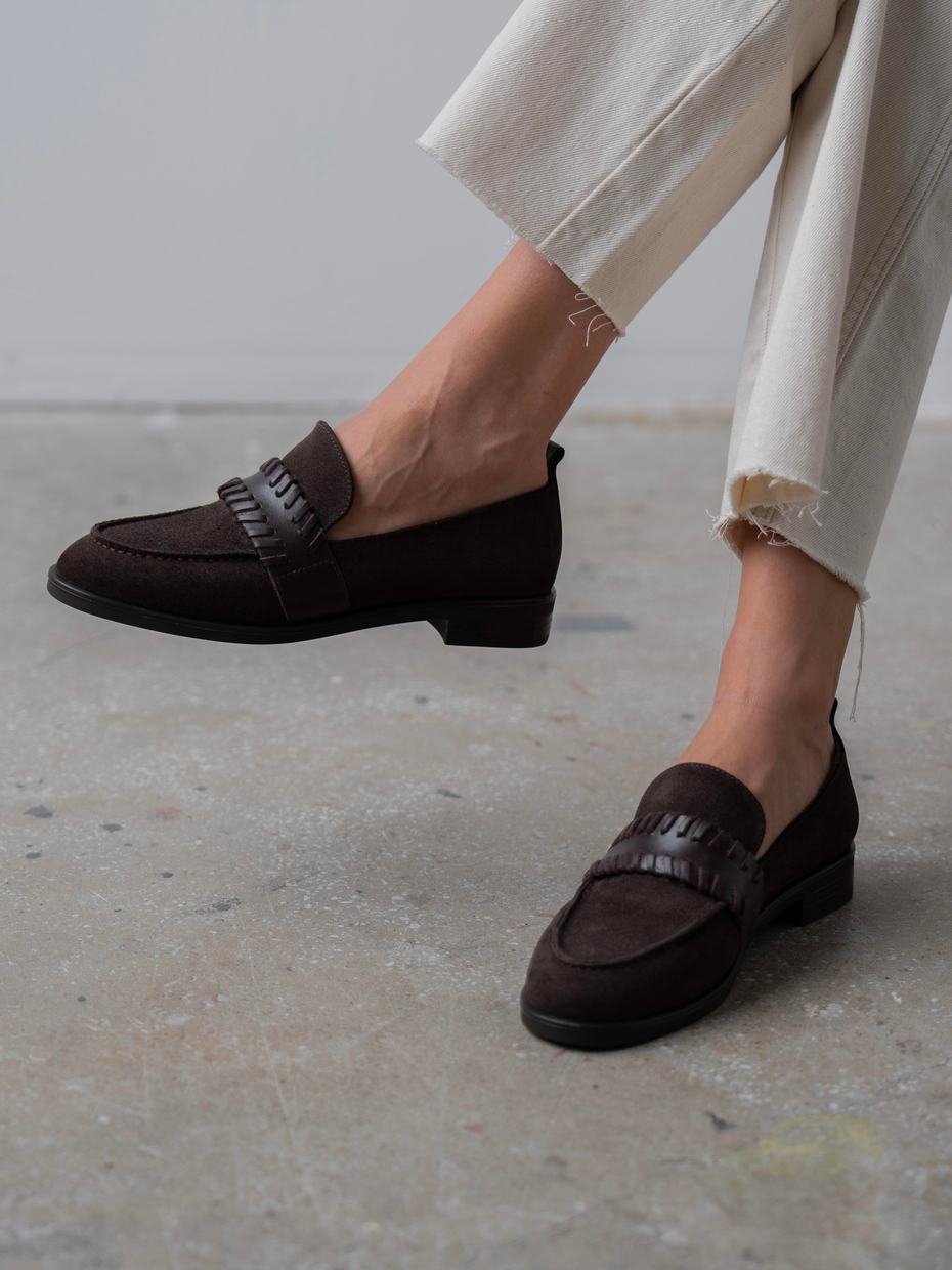 Rynor Kahve Süet Hakiki Deri Kadın MAKOSEN