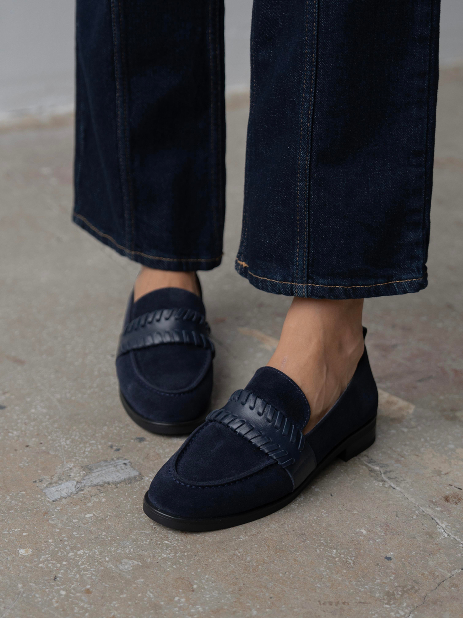 Rynor Lacivert Süet Hakiki Deri Kadın MAKOSEN