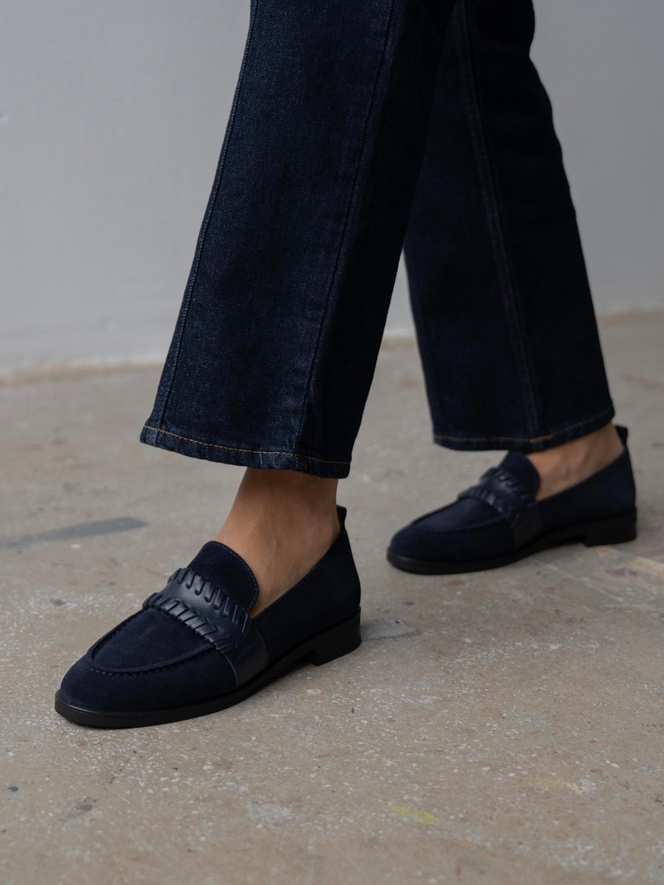 Rynor Lacivert Süet Hakiki Deri Kadın MAKOSEN