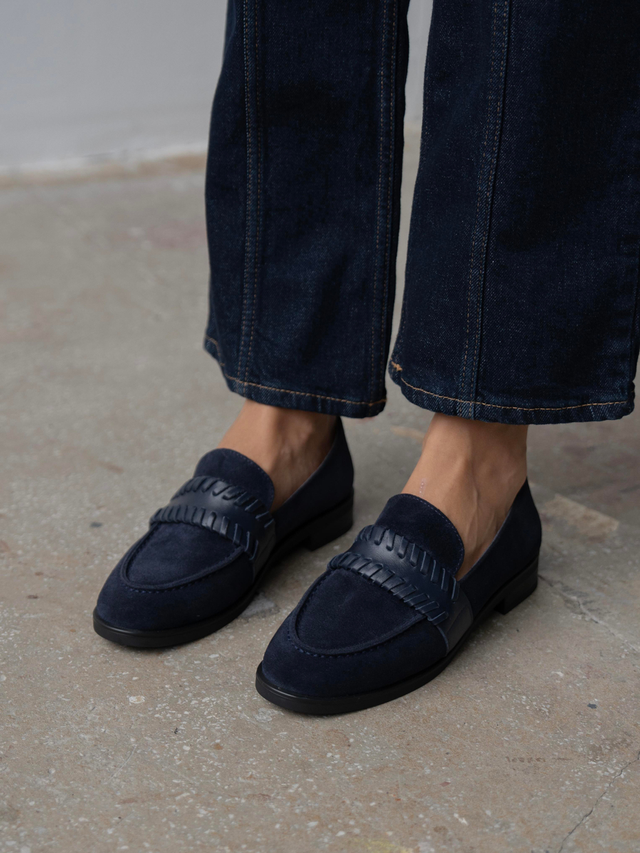 Rynor Lacivert Süet Hakiki Deri Kadın MAKOSEN