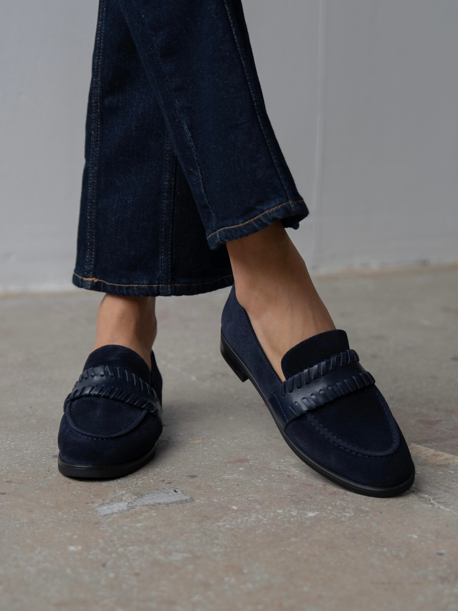 Rynor Lacivert Süet Hakiki Deri Kadın MAKOSEN