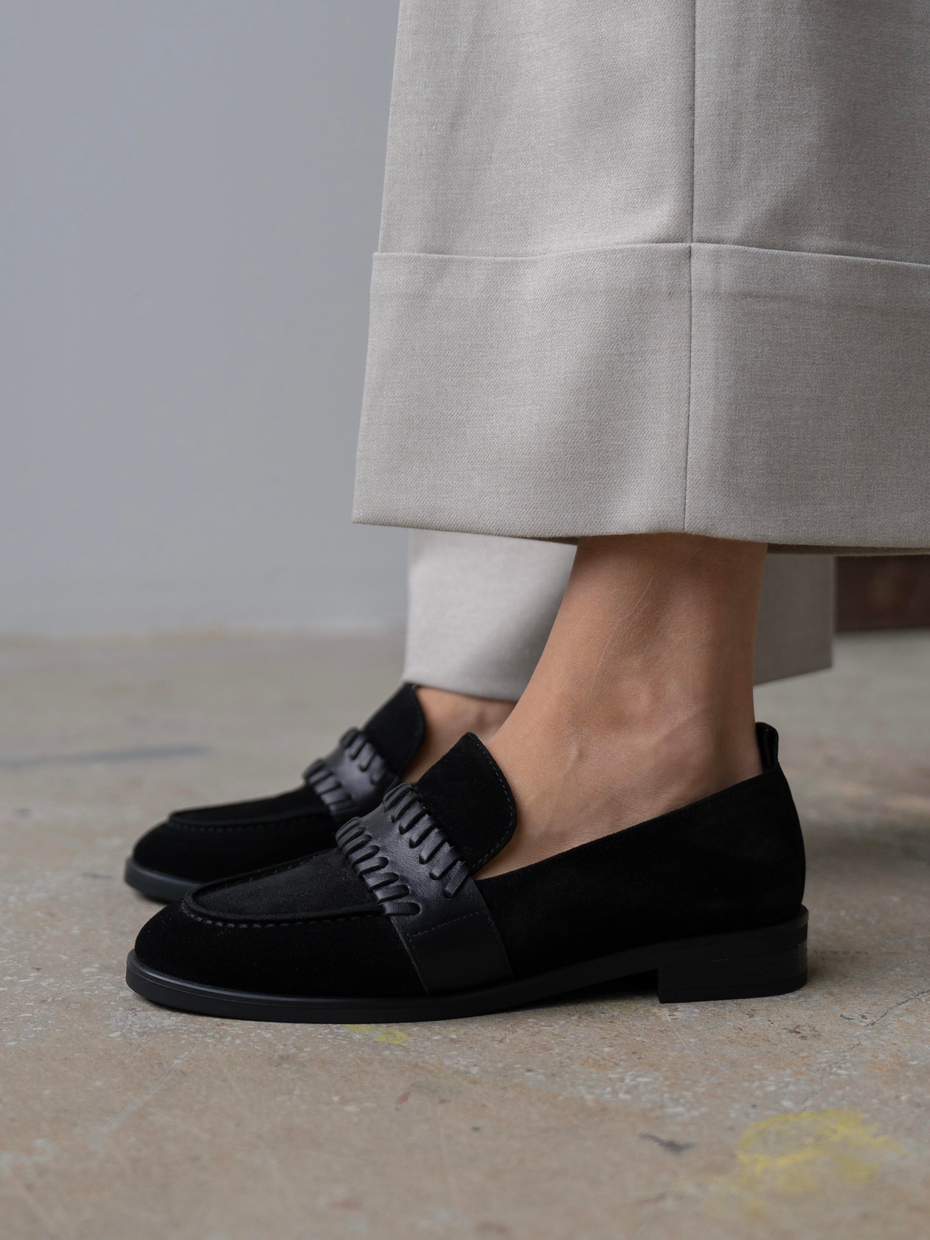 Rynor Siyah Süet Hakiki Deri Kadın MAKOSEN