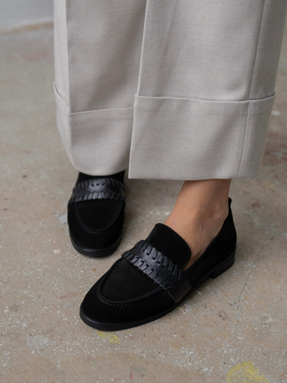 Rynor Siyah Süet Hakiki Deri Kadın MAKOSEN