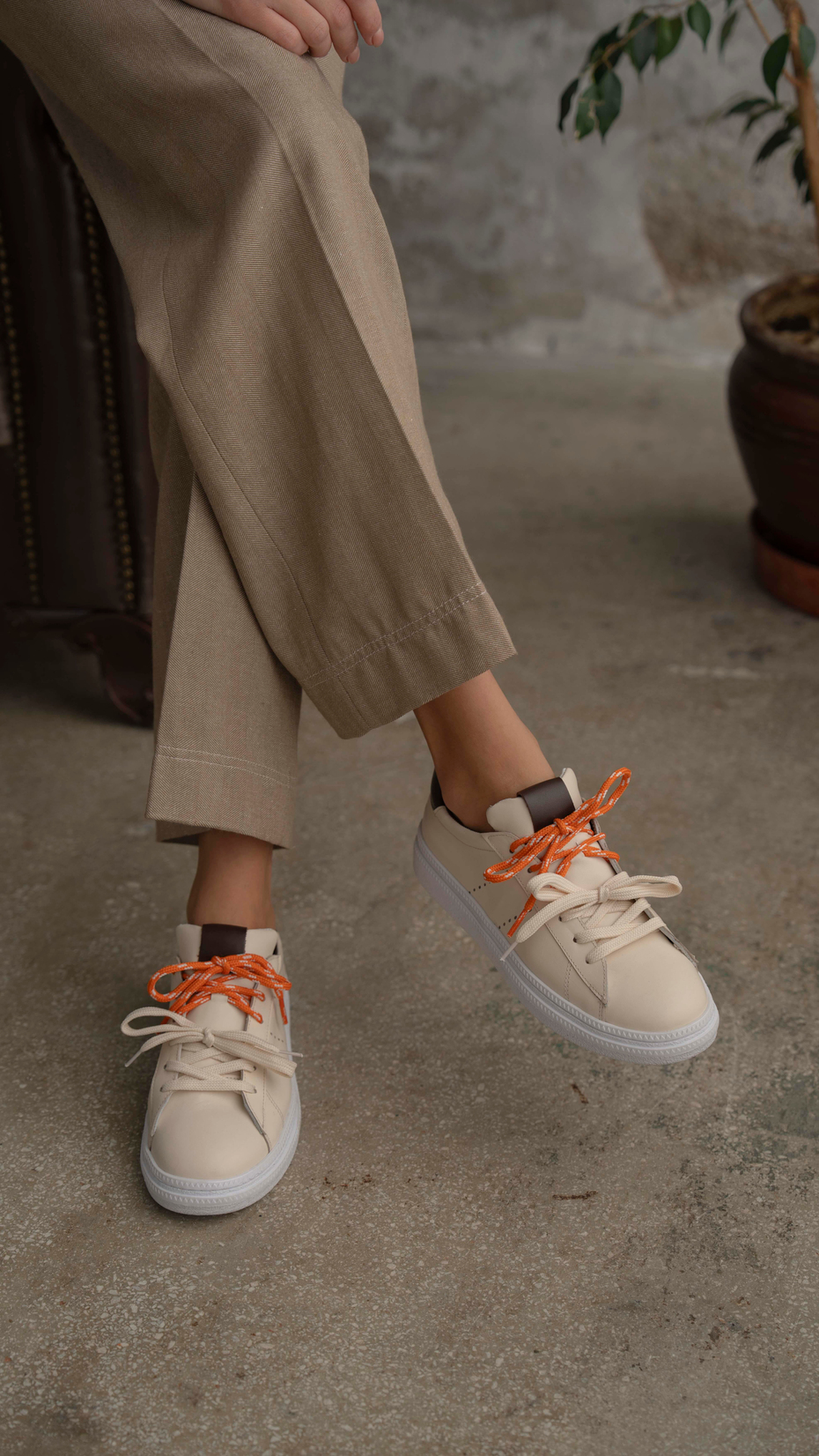 Sedorf Bej   Hakiki Deri   Spor Ayakkabı