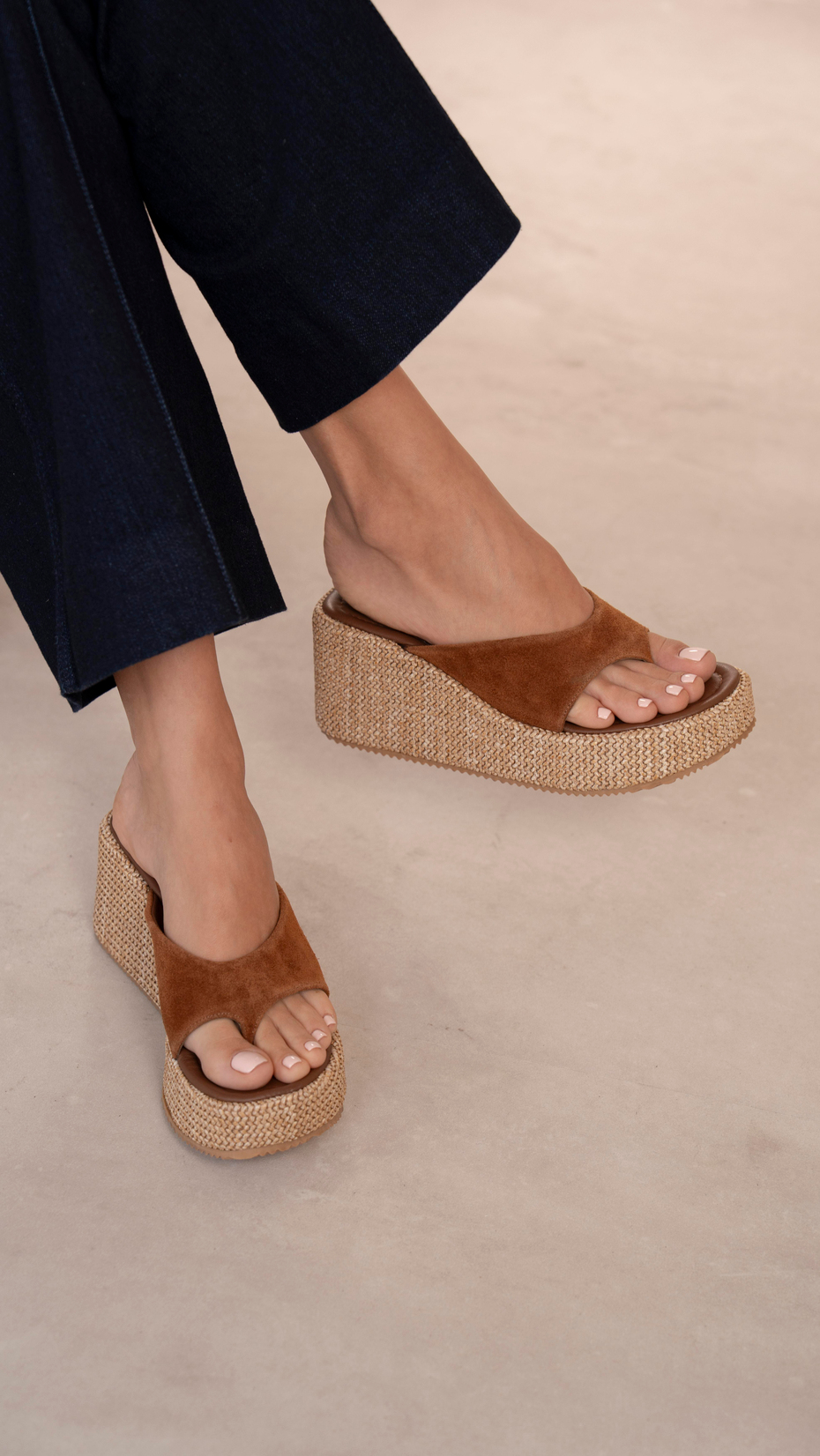 Siena Taba Süet   Hakiki Süet Kadın   Terlik