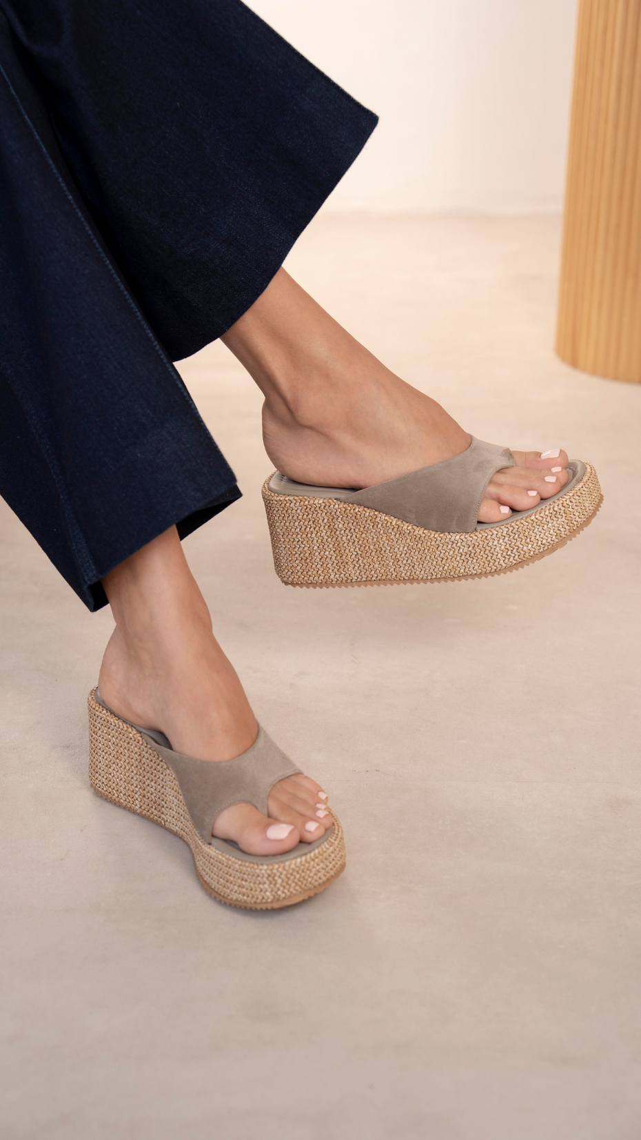 Siena Vizon Süet   Hakiki Süet Kadın   Terlik