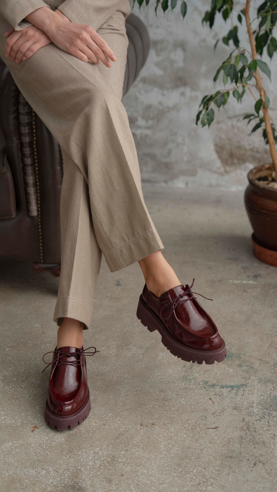 Stew Bordo Rugan   Hakiki Deri   Makosen Ayakkabı