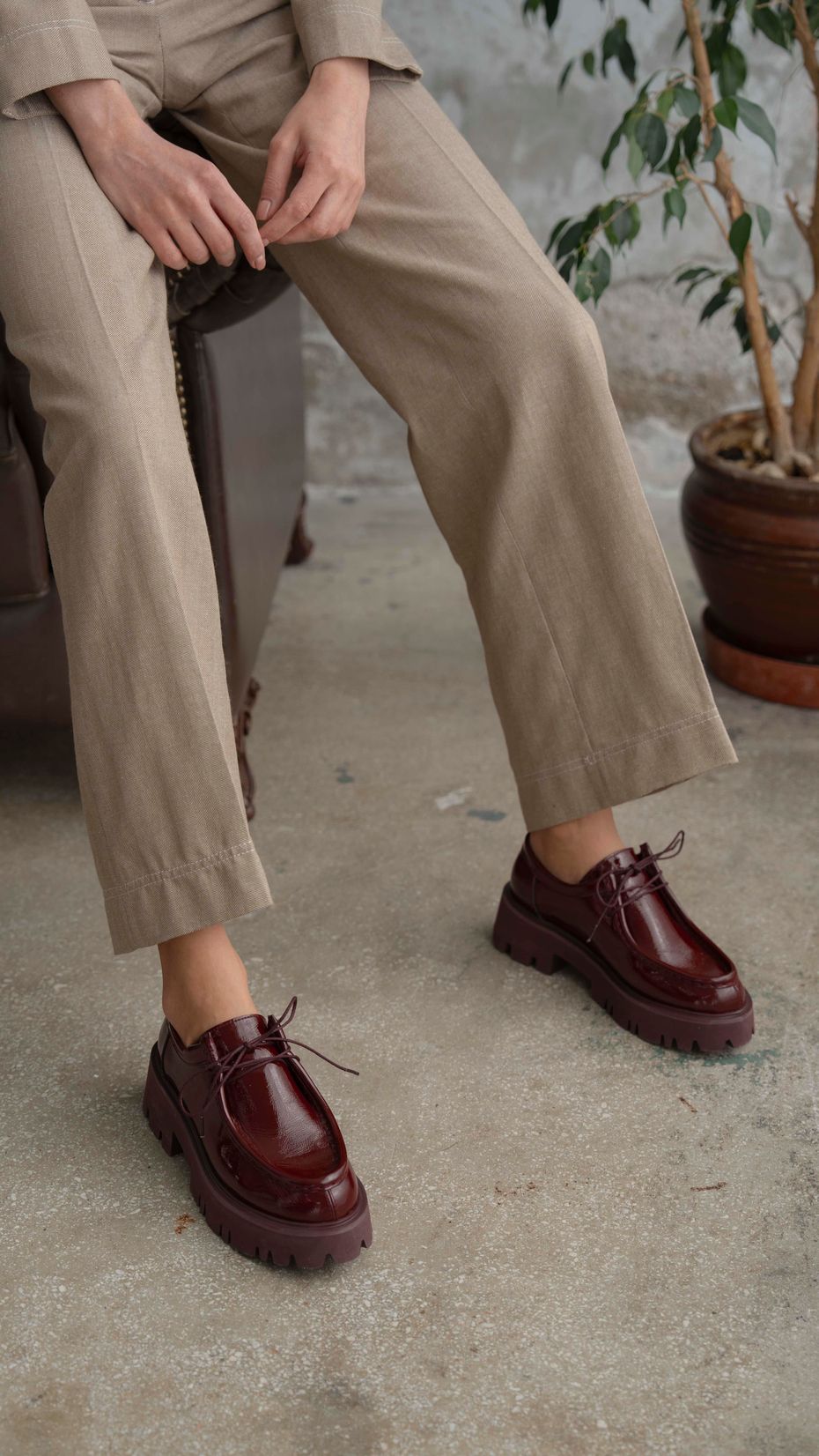 Stew Bordo Rugan   Hakiki Deri   Makosen Ayakkabı