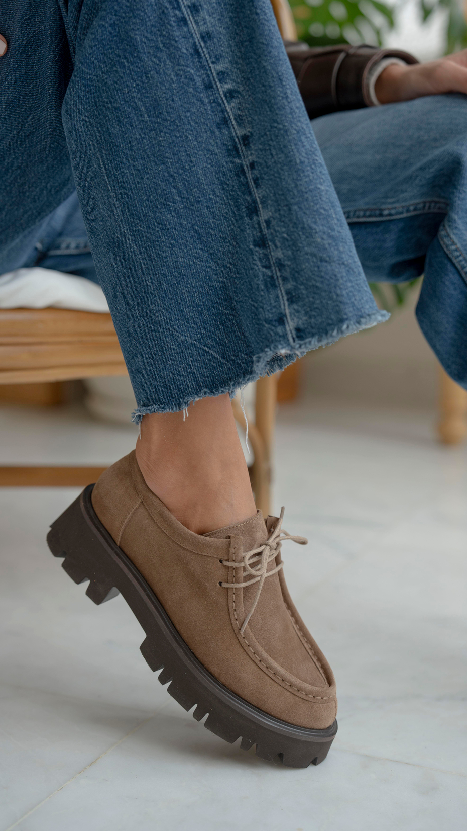 Stew Camel Süet   Hakiki Deri   Makosen Ayakkabı