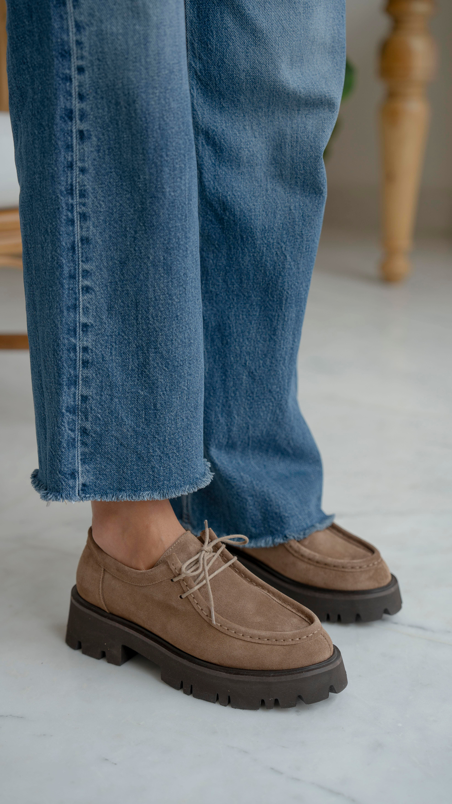 Stew Camel Süet   Hakiki Deri   Makosen Ayakkabı