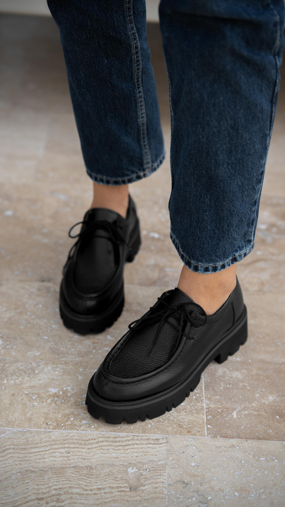 Stew Siyah   Hakiki Süet Kadın   Makosen Ayakkabı