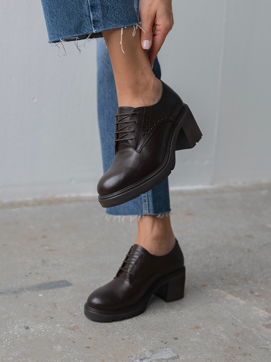 Svor Kahve Hakiki Deri Kadın MAKOSEN