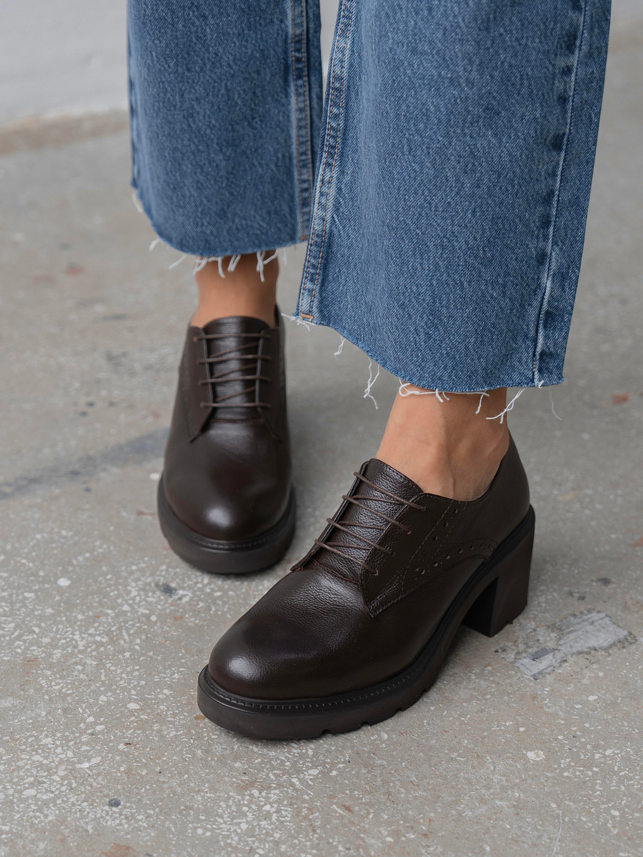 Svor Kahve Hakiki Deri Kadın MAKOSEN