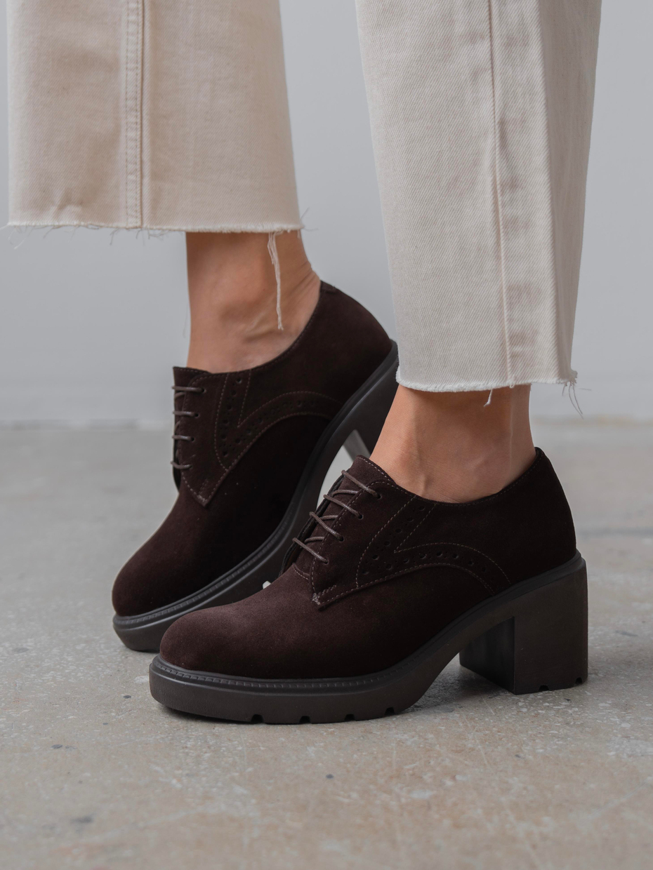 Svor Kahve Süet Hakiki Deri Kadın MAKOSEN