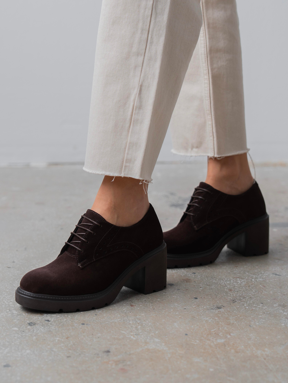 Svor Kahve Süet Hakiki Deri Kadın MAKOSEN